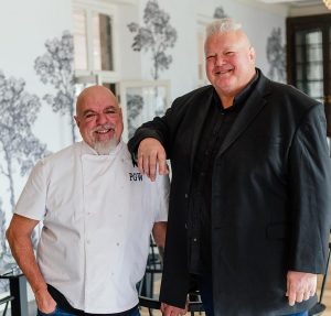 Rugby legend Kobus Wiese, of Wiese Coffee Holdings, and celebrity Chef Pete Goffe-Wood of Viande restaurant