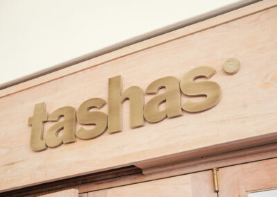 tashas LXX - Signage